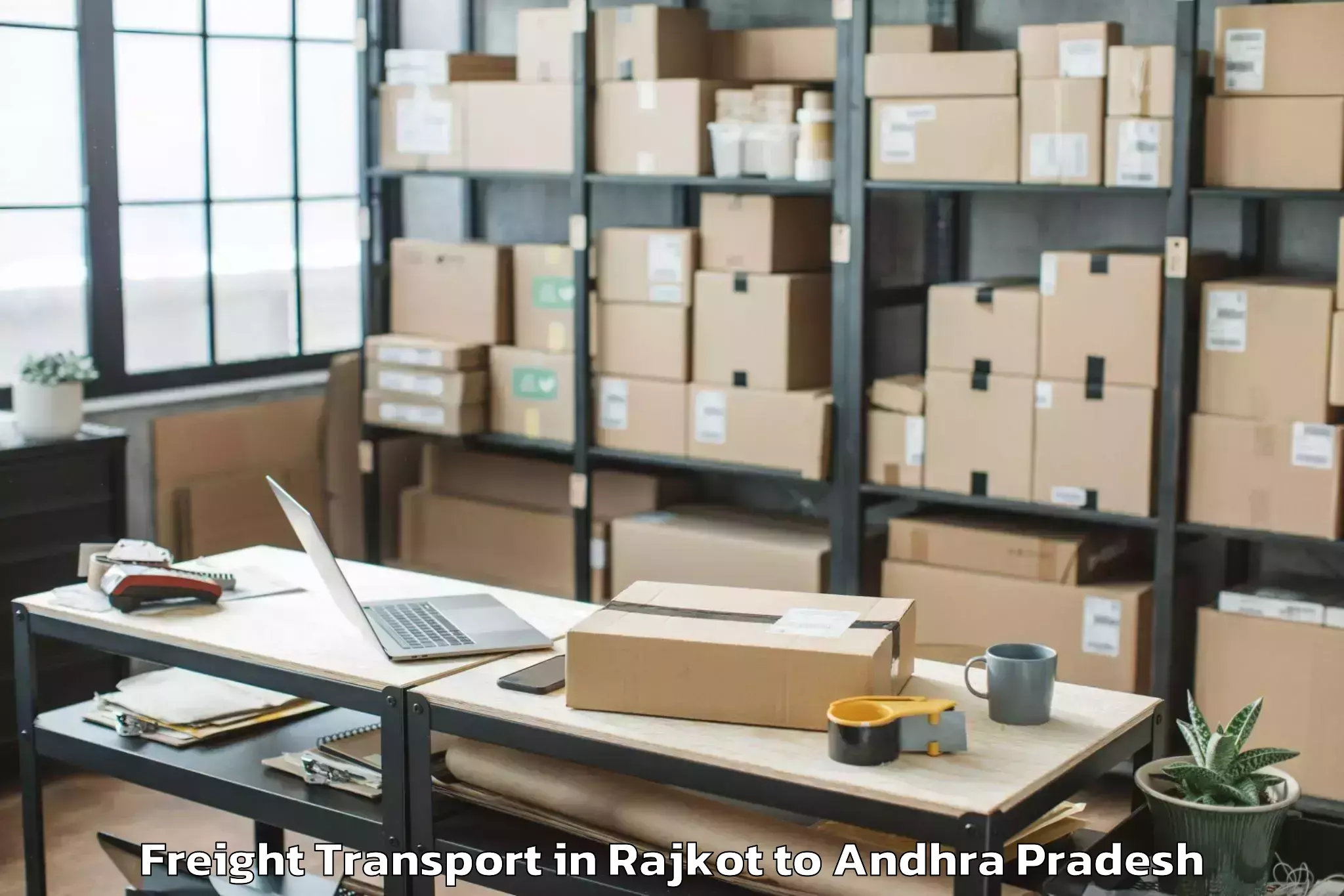 Hassle-Free Rajkot to Duvvur Freight Transport